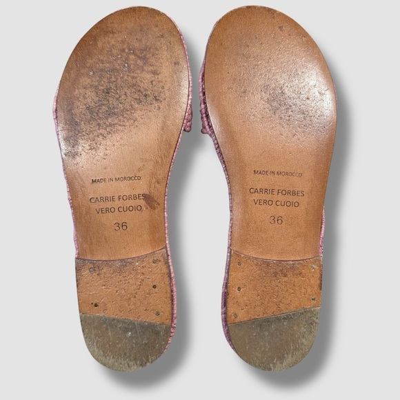 Carrie Forbes Wafa Hand Woven Slide Sandals EU 36 Pink - Picture 7 of 8